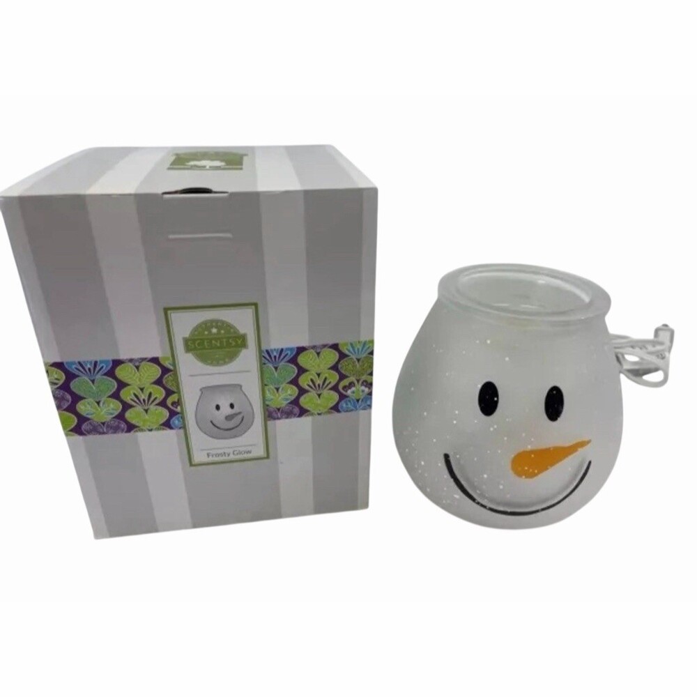 Scentsy Frosty Glow Snowman Plug-In Wax Melt Warmer Night Light w/ Box